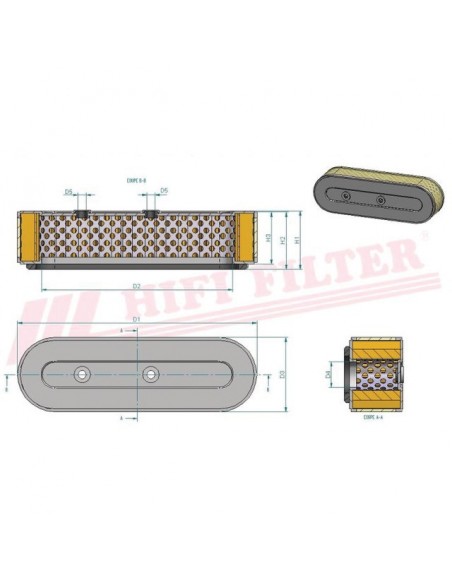 FILTRE A AIR SA 12823 HIFI FILTER