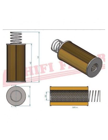 FILTRE HYDRAULIQUE SH 56236 HIFI FILTER
