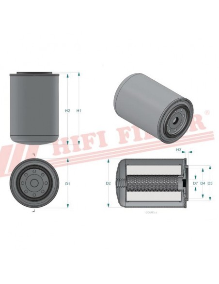 FILTRE HYDRAULIQUE SH 60033 HIFI FILTER