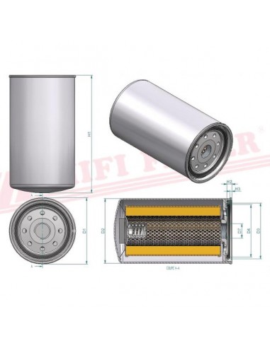 FILTRE HYDRAULIQUE SH 60153 HIFI FILTER