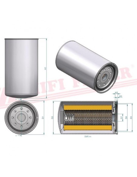 FILTRE HYDRAULIQUE SH 60153 HIFI FILTER