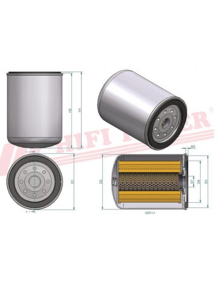 FILTRE HYDRAULIQUE SH 70182 HIFI FILTER