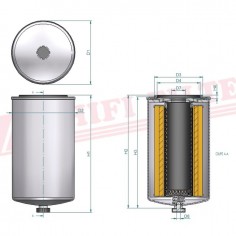 FILTRE A GASOIL SEPARATEUR D'EAU SN 1251 HIFI FILTER 2