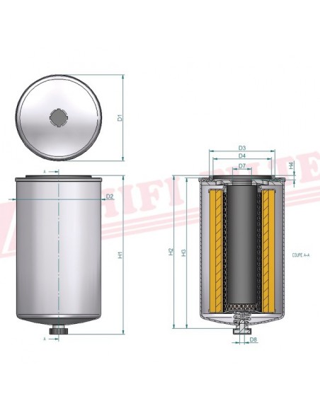 FILTRE A GASOIL SEPARATEUR D'EAU SN 1251 HIFI FILTER