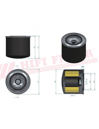 FILTRE A GASOIL SN 25027 HIFI FILTER