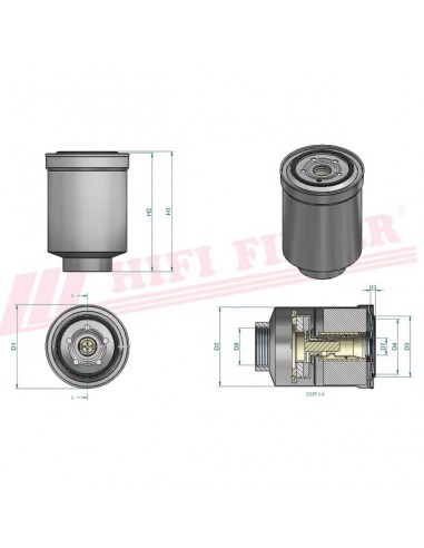FILTRE A GASOIL SN 25098 HIFI FILTER