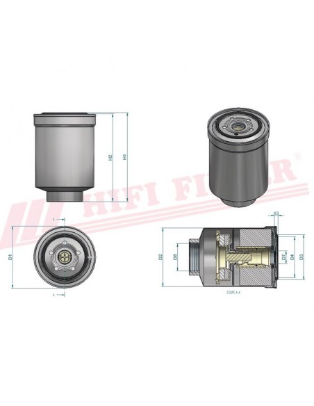 FILTRE A GASOIL SN 25098 HIFI FILTER