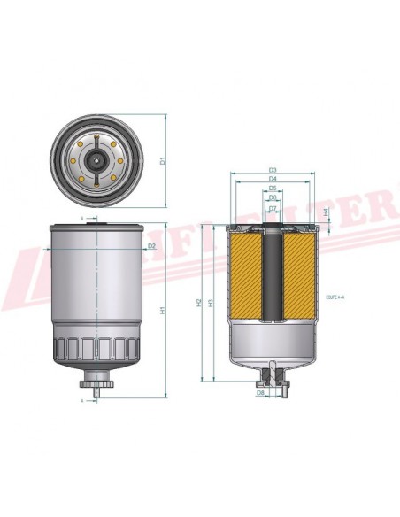 FILTRE A GASOIL SN 327 HIFI FILTER