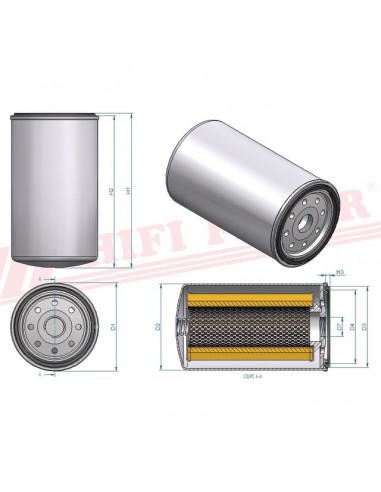 FILTRE A GASOIL SEPARATEUR D'EAU SN 55022 HIFI FILTER
