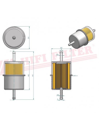 FILTRE A GASOIL SN 70232 HIFI FILTER