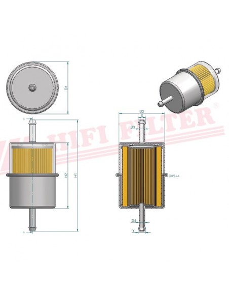 FILTRE A GASOIL SN 70232 HIFI FILTER