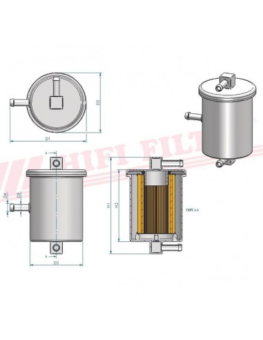 FILTRE A GASOIL SN 80008 HIFI FILTER