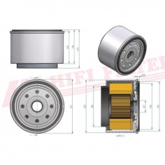 FILTRE A GASOIL SEPARATEUR D'EAU SN 901210 HIFI FILTER 2