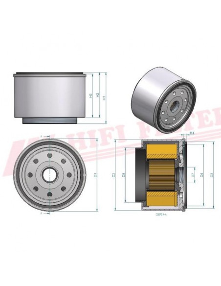 FILTRE A GASOIL SEPARATEUR D'EAU SN 901210 HIFI FILTER