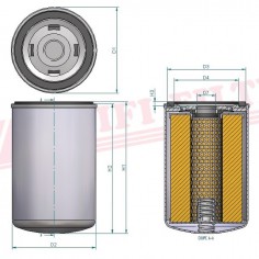 FILTRE A HUILE SO 11110 HIFI FILTER 2