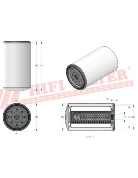 FILTRE A HUILE SO 3335 HIFI FILTER