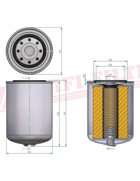 FILTRE A HUILE SO 6086 HIFI FILTER