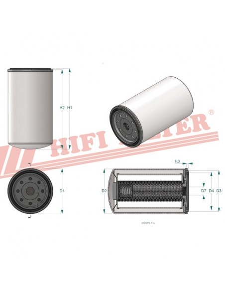 FILTRE A HUILE SO 6099 HIFI FILTER