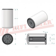 FILTRE A HUILE T 1636 HIFI FILTER 2