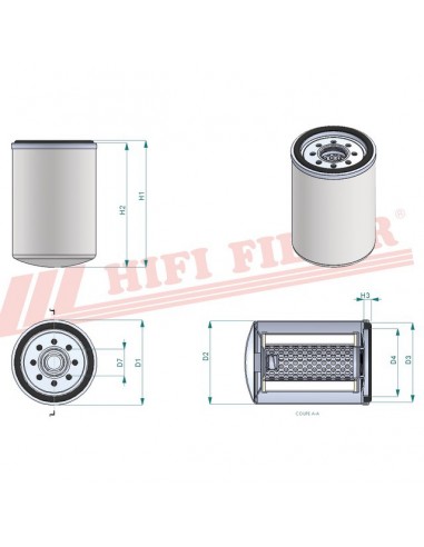 FILTRE A HUILE T 600 HIFI FILTER