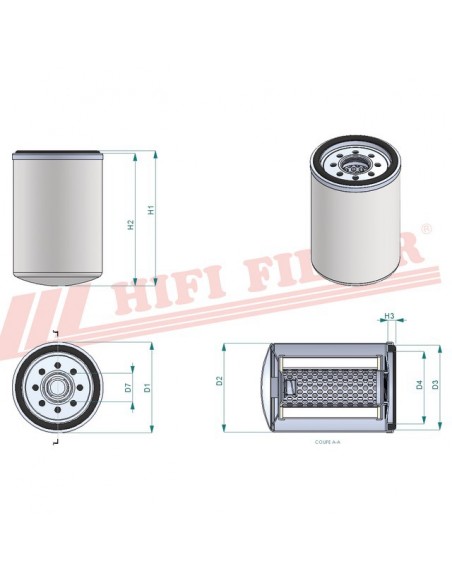FILTRE A HUILE T 600 HIFI FILTER