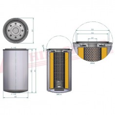 FILTRE A HUILE T 8304 HIFI FILTER 2