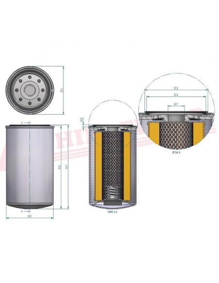 FILTRE A HUILE T 8304 HIFI FILTER