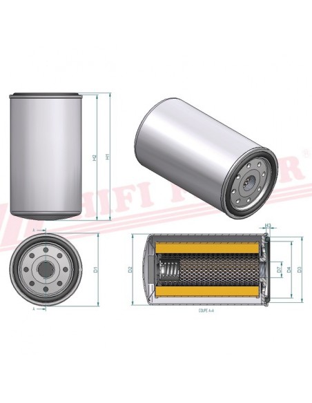 FILTRE A HUILE T 8307 HIFI FILTER