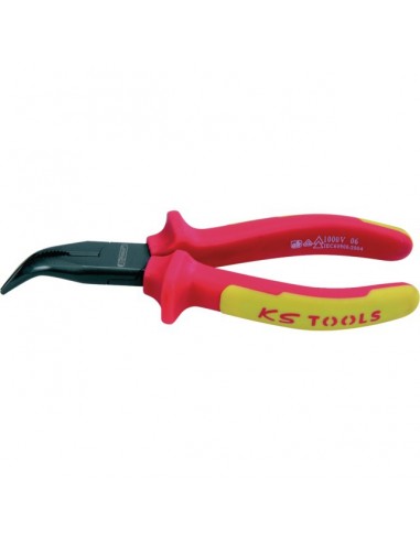 PINCE A BEC DEMI ROND COUDEE ISOLEE LG 200 MM