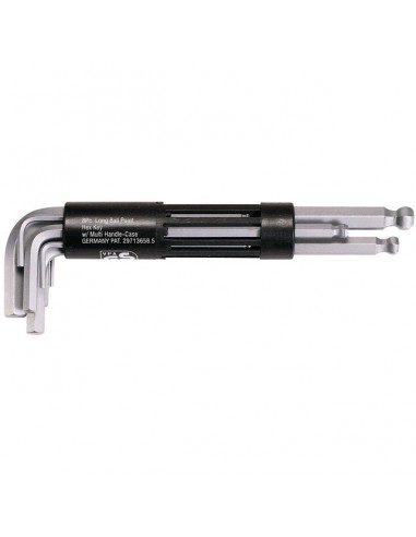 CLES MALES 6 PANS LONGUE TETE SPHERIQUE EN POUCE JEU 8 CLES