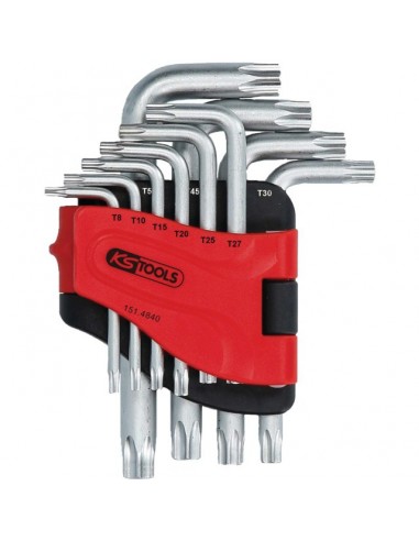 CLES MALES TORX PERCEES LONGUES ETUI PORTATIF DE 10 CLES