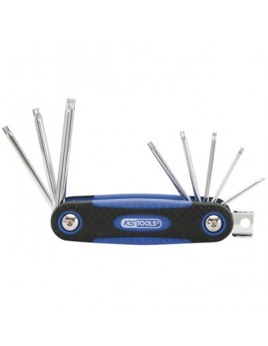 CLES MALES TORX PERCEES SUR MONTURE DE 8 CLES