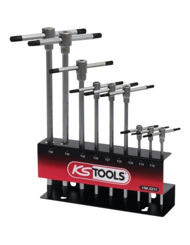 CLES MALES TORX A POIGNEE EN T PRESENTOIR DE 9 CLES