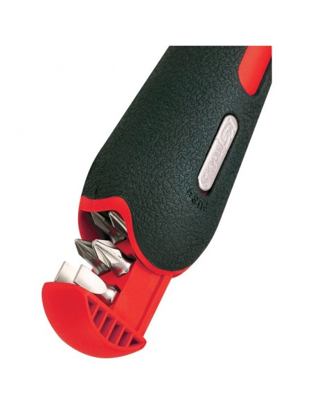 TOURNEVIS A POIGNEE REVOLVER À CLIQUET GEARplus AVEC 6 EMBOUTS