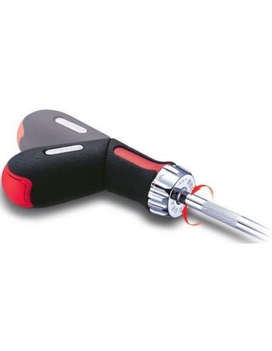 TOURNEVIS A POIGNEE REVOLVER À CLIQUET GEARplus AVEC 6 EMBOUTS