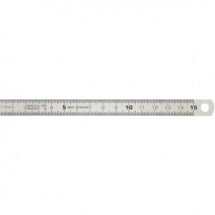 REGLET SEMI-RIGIDE INOX 150 MM GRADUATION RECTO VERSO   KS TOOLS