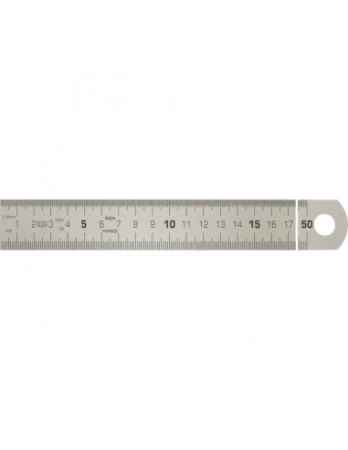 REGLET SEMI-RIGIDE INOX 500 MM GRADUATION RECTO VERSO   KS TOOLS