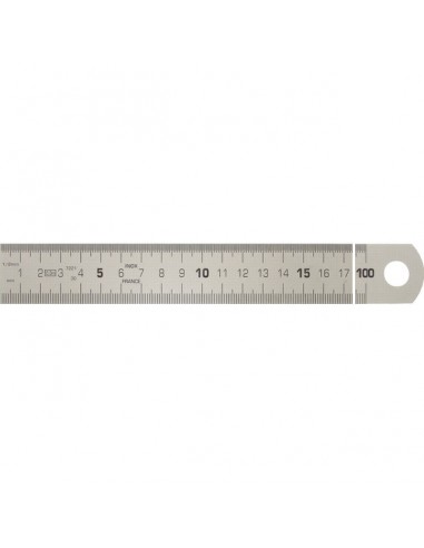 REGLET SEMI-RIGIDE INOX 1000 MM GRADUATION RECTO VERSO   KS TOOLS