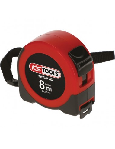 METRE A RUBAN TRI-MATIERE RACING 8 M X 25 MM   KS TOOLS