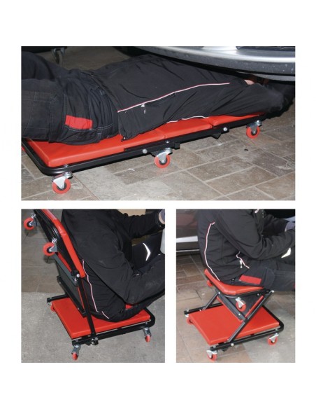 CHARIOT DE VISITE PLIABLE CONVERTIBLE EN TABOURET D%u2019ATELIER