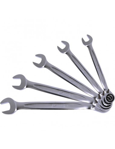 CLE MIXTE A CLIQUET REVERSIBLE GEARplus SUR ETUI PORTATIF JEU DE 5