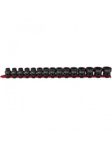DOUILLES A CHOC 1/2 6 PANS EXTRA-COURTE RAIL DE 15 PIECES   KS TOOLS
