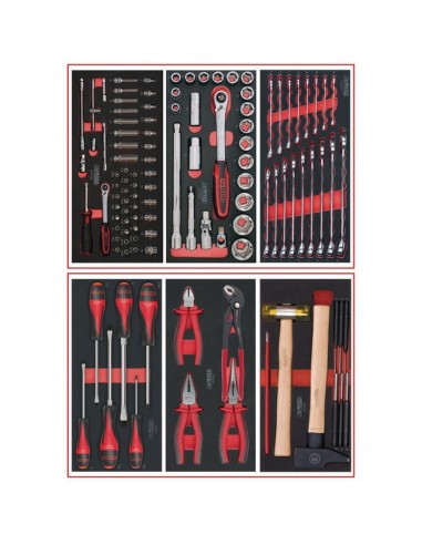 COMPOSITION D'OUTILS 2 TIROIRS POUR SERVANTE 114 PIECES   KS TOOLS
