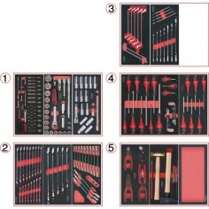 COMPOSITION D'OUTILS POUR SERVANTE 198 PIECES   KS TOOLS