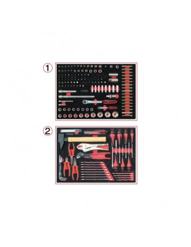 SERVANTE RACING 5 TIROIRS 184 OUTILS   KS TOOLS