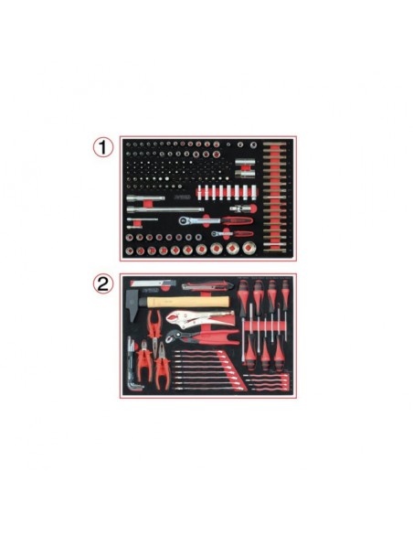 SERVANTE RACING 5 TIROIRS 184 OUTILS   KS TOOLS