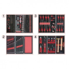 SERVANTE RACING 7 TIROIRS 241 OUTILS   KS TOOLS 2