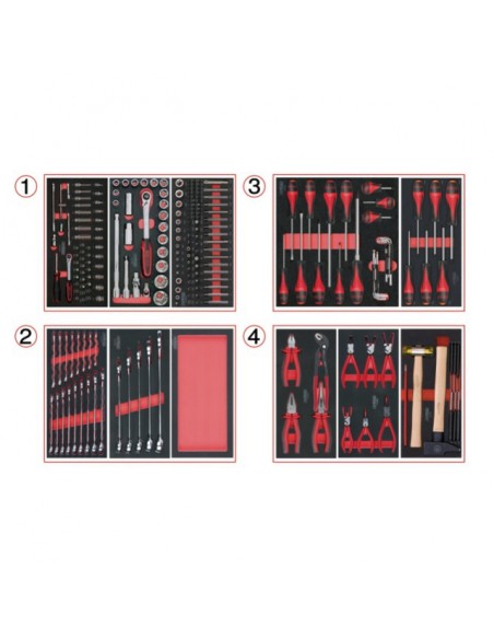 SERVANTE RACING 7 TIROIRS 241 OUTILS   KS TOOLS