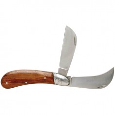 COUTEAU D'ELECTRICIEN 1 LAME SERPETTE + 1 LAME DROITE   KS TOOLS