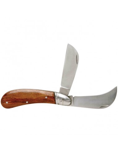 COUTEAU D'ELECTRICIEN 1 LAME SERPETTE + 1 LAME DROITE   KS TOOLS